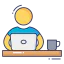 Working at home icon 64x64