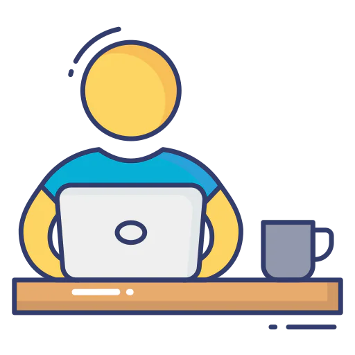 Working at home icon