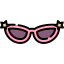 Cat eye glasses icon 64x64