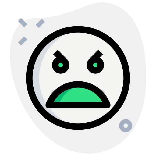 Angry face icon
