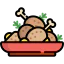 Fried chicken icon 64x64