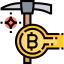 Bitcoin mining ícone 64x64