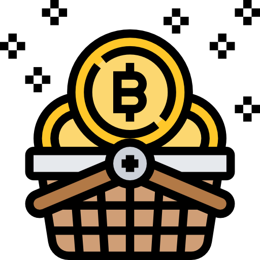 Bitcoin basket icon