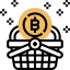 Bitcoin basket ícone 64x64