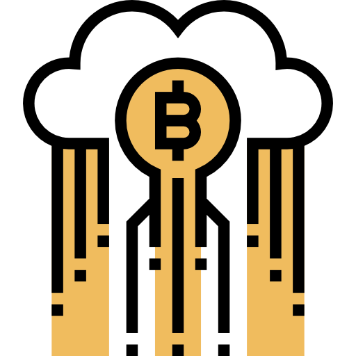 Cloud mining icon
