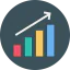 Increasing bar graph biểu tượng 64x64
