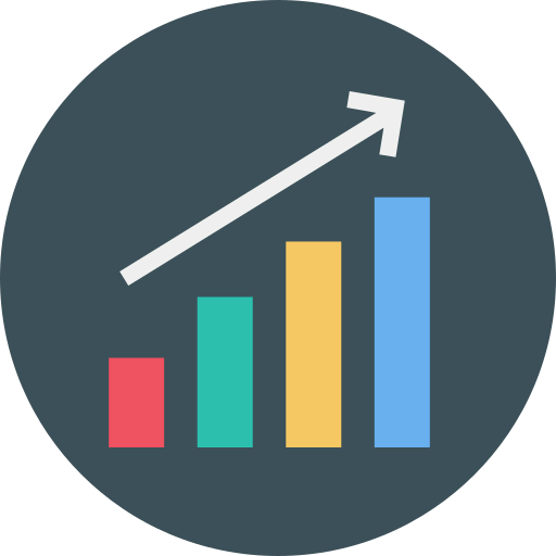 Increasing bar graph 图标