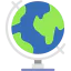 Earth globe icon 64x64