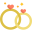 Wedding rings icon 64x64