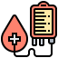 Blood transfusion icon 64x64