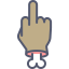 Middle finger icône 64x64