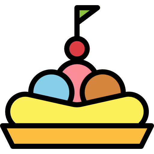 Banana split icon
