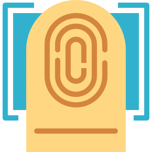 Fingerprint scan icon