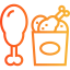 Fried chicken icon 64x64