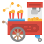 Popcorn cart icon 64x64