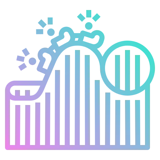Roller coaster icon