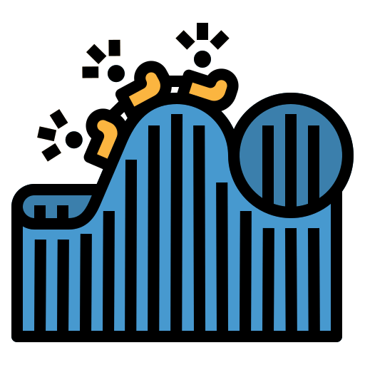 Roller coaster icon