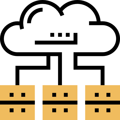 Cloud servers icon