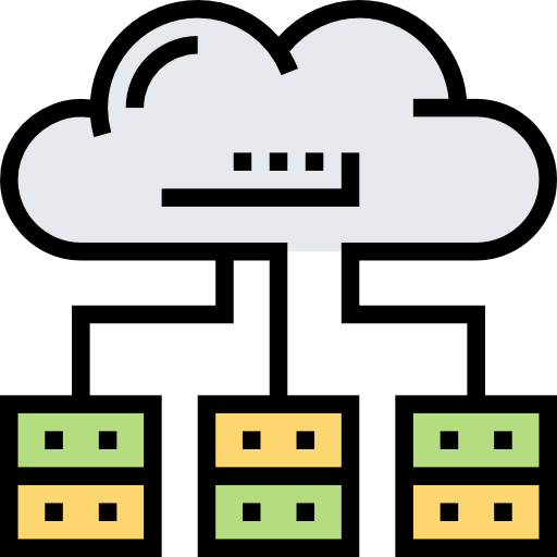 Cloud servers icon