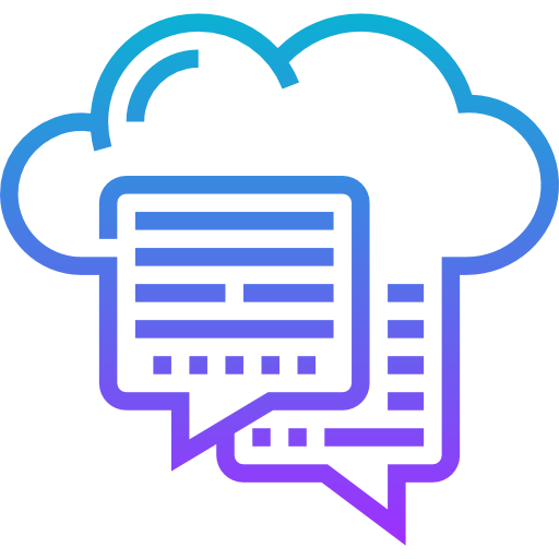 Cloud messaging icon