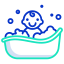 Baby bath tub icon 64x64