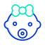 Baby girl icon 64x64