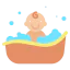 Baby bath tub icon 64x64