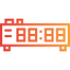 Digital clock icon 64x64