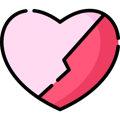 Broken heart icon
