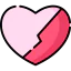 Broken heart icon 64x64