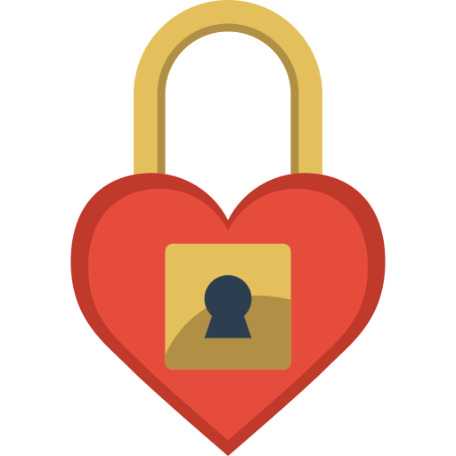Heart lock icon