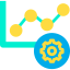 Line chart icon 64x64