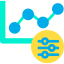 Line chart icon 64x64