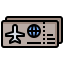 Plane ticket icon 64x64