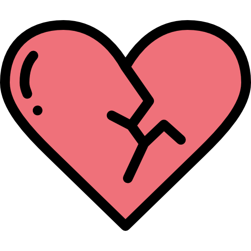 Broken heart icon