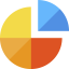Pie chart Ikona 64x64