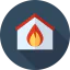 Burning house icon 64x64