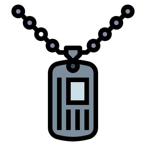 Army dog tag icon