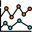Line chart icon 64x64