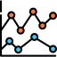 Line chart Ikona 64x64