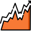 Line chart icon 64x64