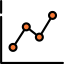 Line chart icon 64x64