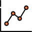 Line chart Ikona 64x64