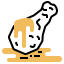 Fried chicken icon 64x64