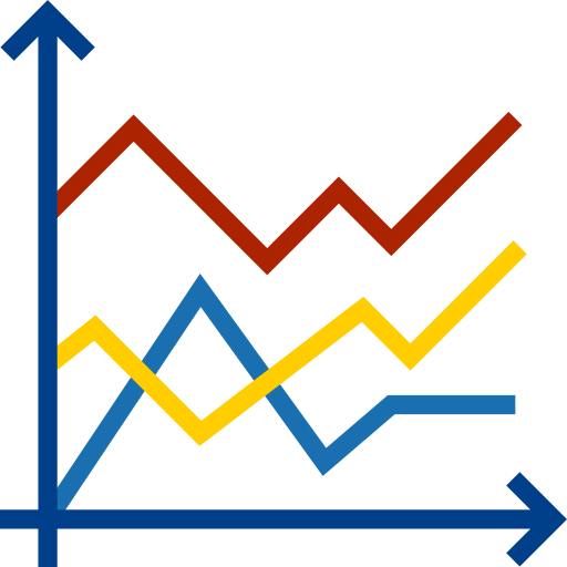 Line graph Ikona