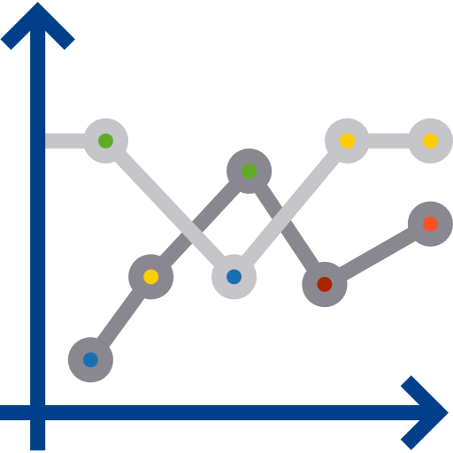 Line graph ícono