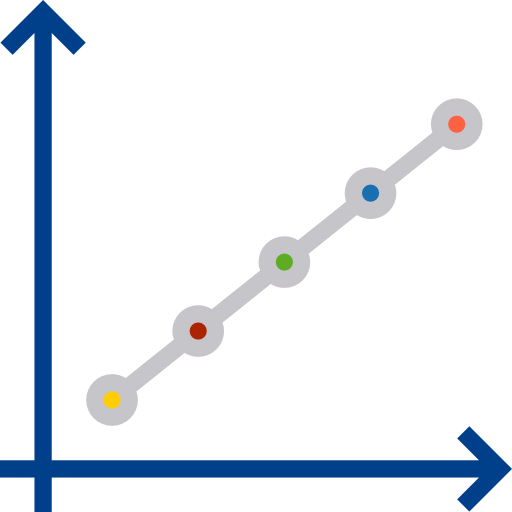 Line graph ícone