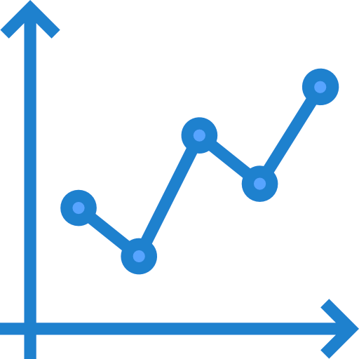 Line graph icon