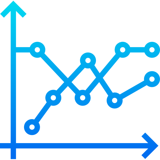 Line graph ícono