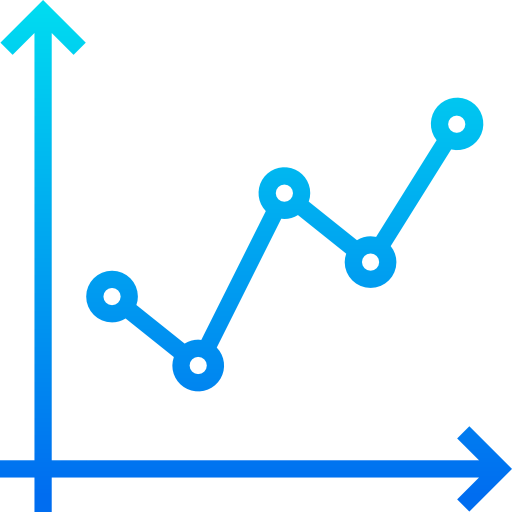 Line graph icon